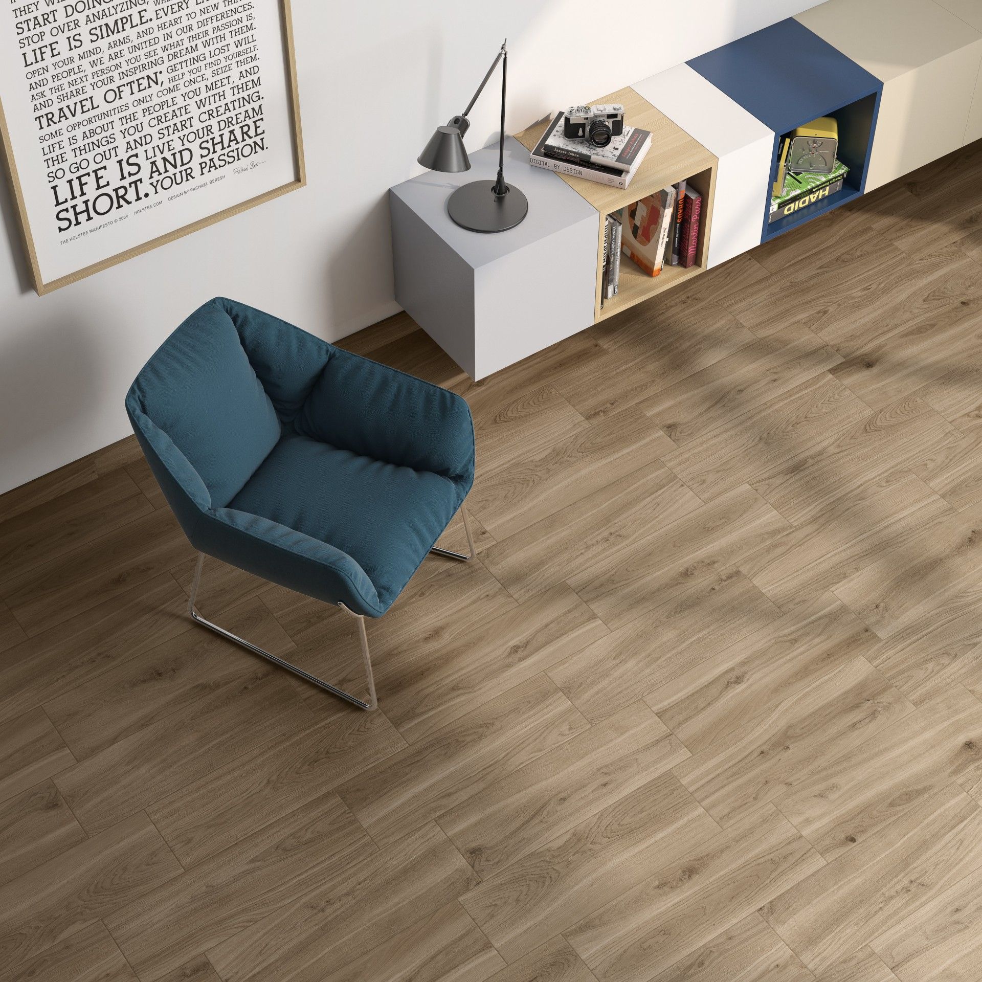 PORCELÂNICO TIMBER ROBLE 6MM 20X60 CX.1,56M2