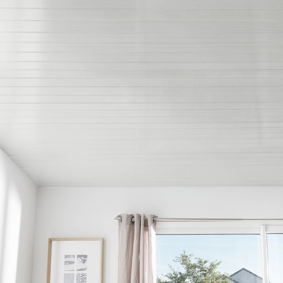Lambrim PVC Branco R�stico 2600x375x8mm Cx.3,9m2