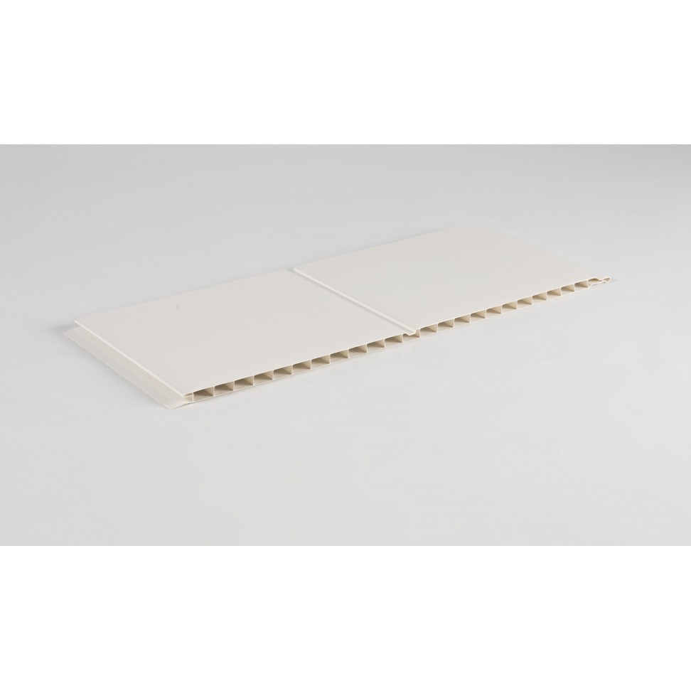 Lambrim PVC Branco 2600x375x8mm Cx.3,9m2