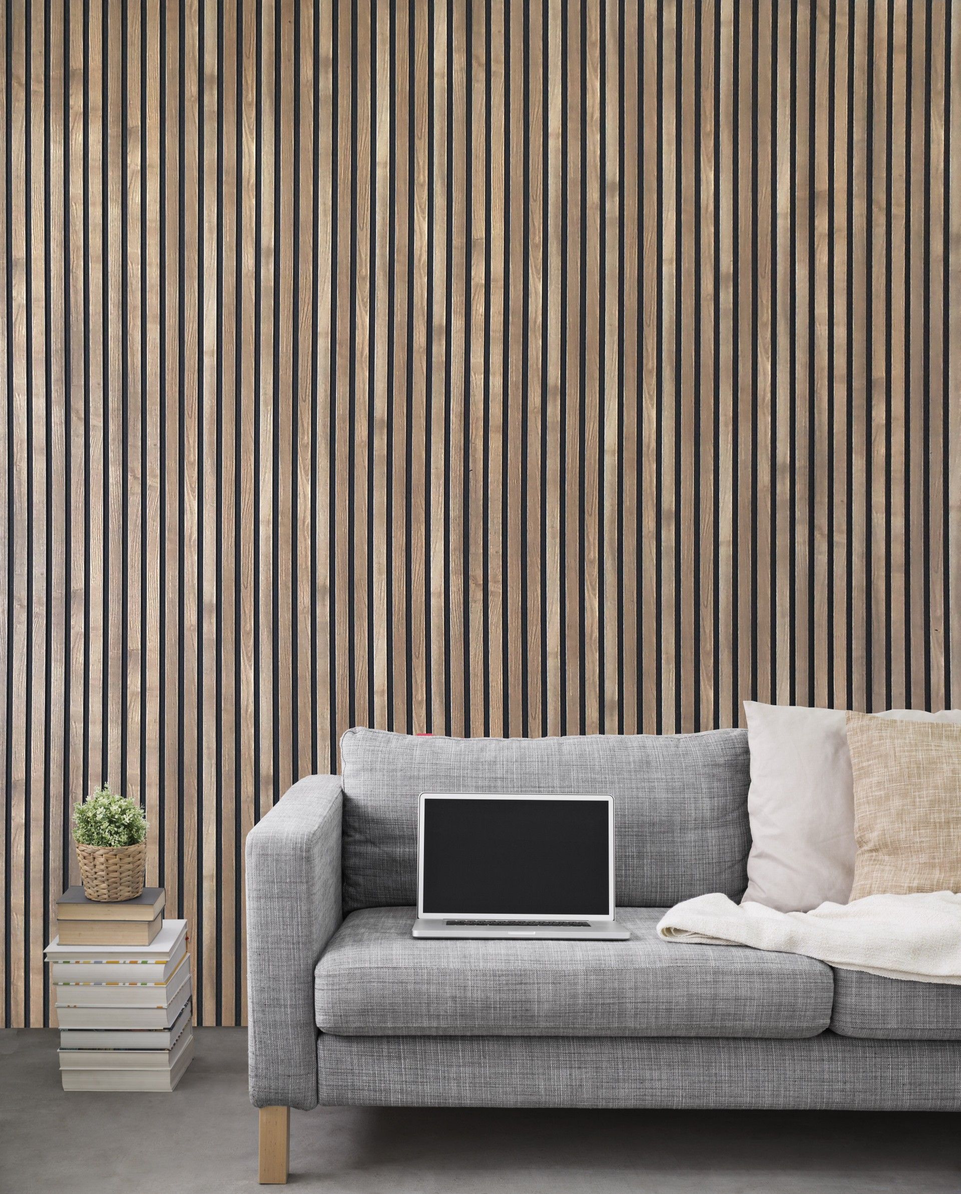 PAINEL RIPADO MDF NOGUEIRA 3050X124X12MM CX.1,89M2