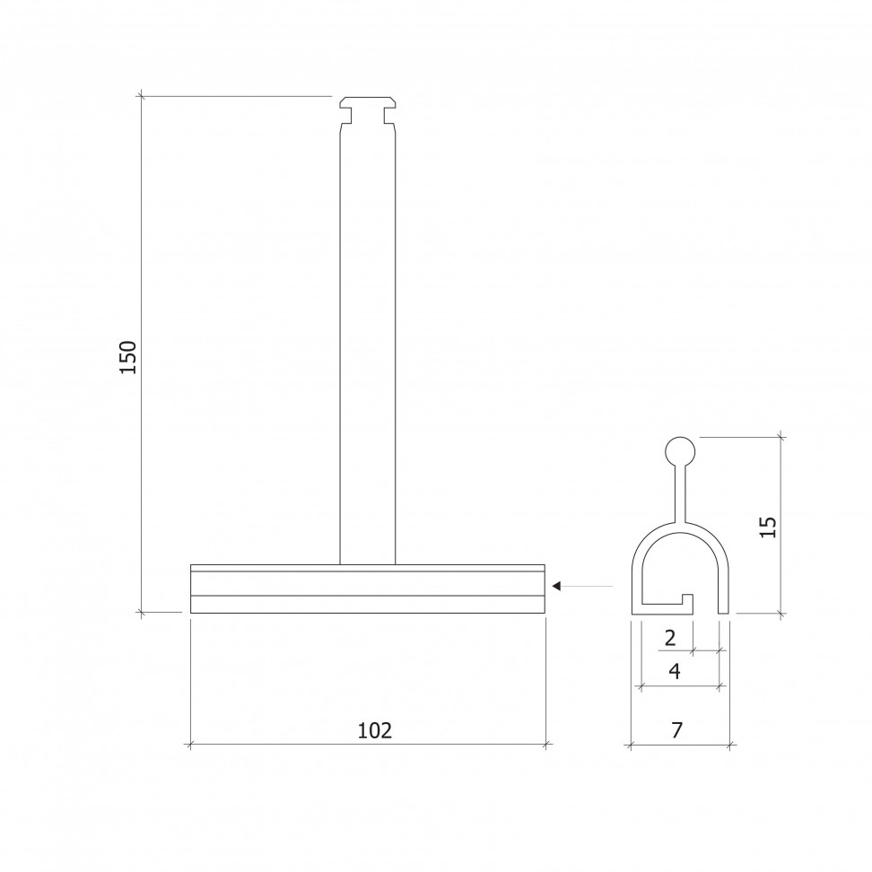 Ligador Tubo Oitavado R�gua 2unid. Aluminio