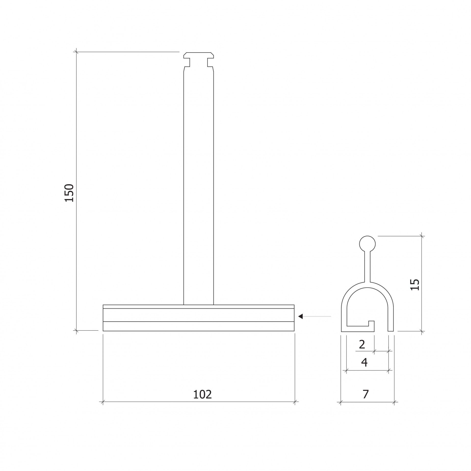 Ligador Tubo Oitavado Régua 2unid. Aluminio