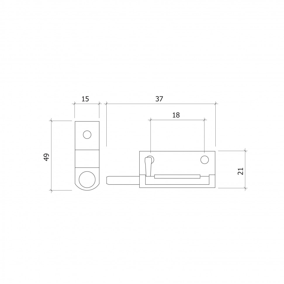 Fecho Lateral P/Estore Zincado 2unid. Fecho Lateral P/Estore Zincado 2unid.