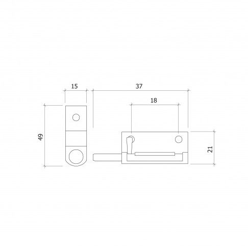 Fecho Lateral P/Estore Zincado 2unid. Fecho Lateral P/Estore Zincado 2unid.