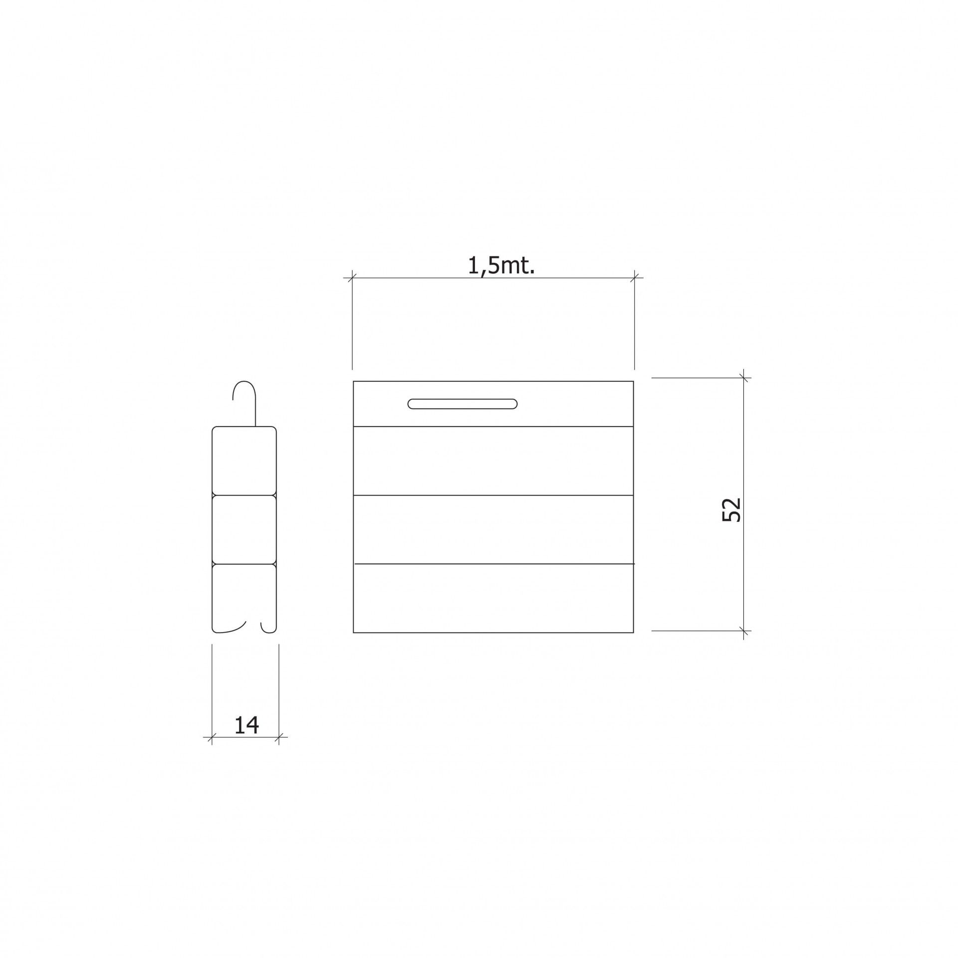 Pack 30 Réguas 150x120cm Lisa Branco