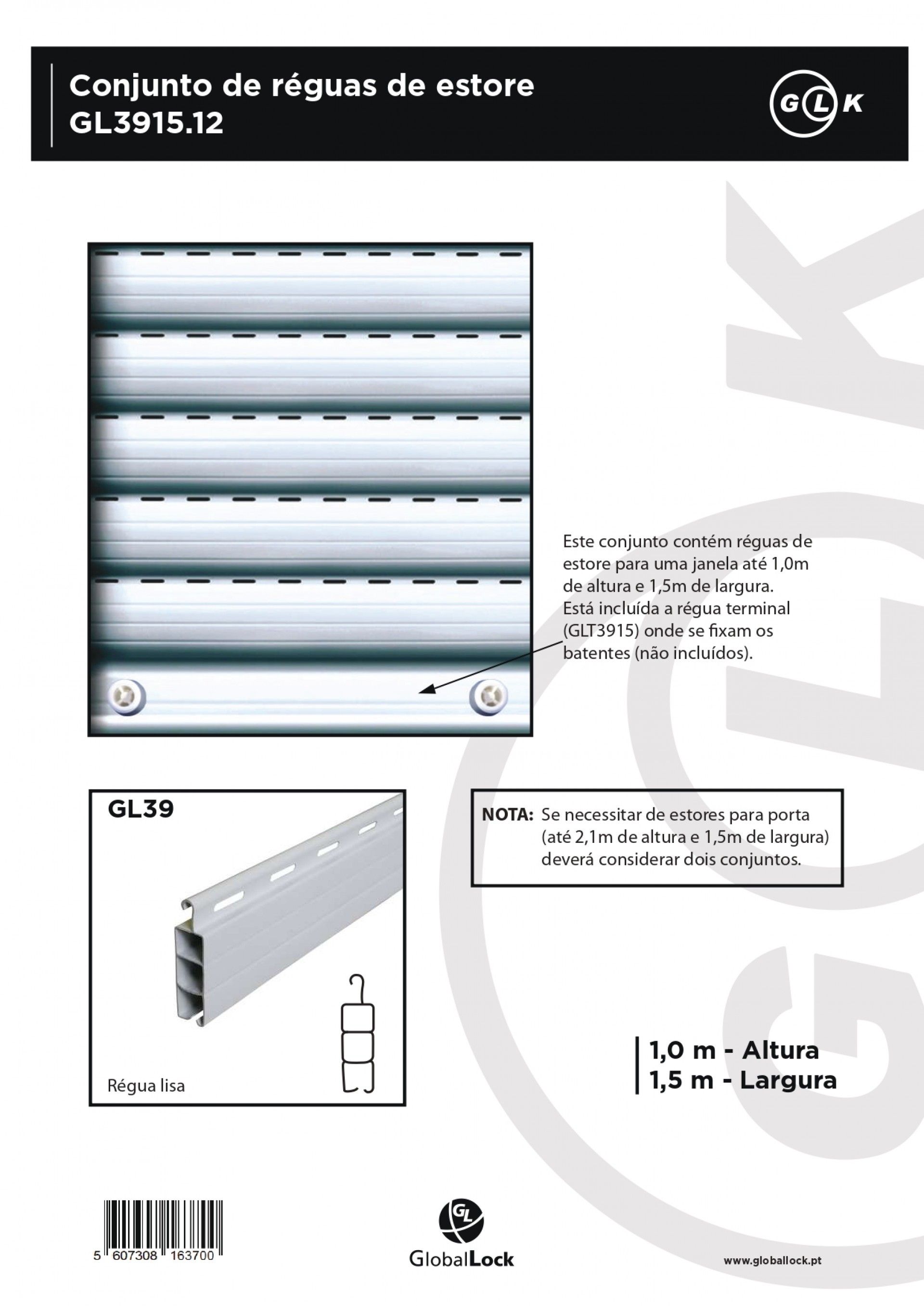Pack 30 Réguas 150x120cm Lisa Branco