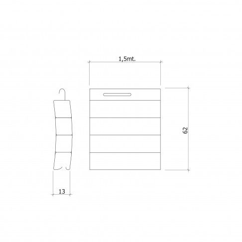 Pack 24 Réguas 150x120cm Curva Branco Pack 24 Réguas 150x120cm Curva Branco