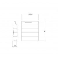 Pack 24 Réguas 150x120cm Curva Branco Pack 24 Réguas 150x120cm Curva Branco