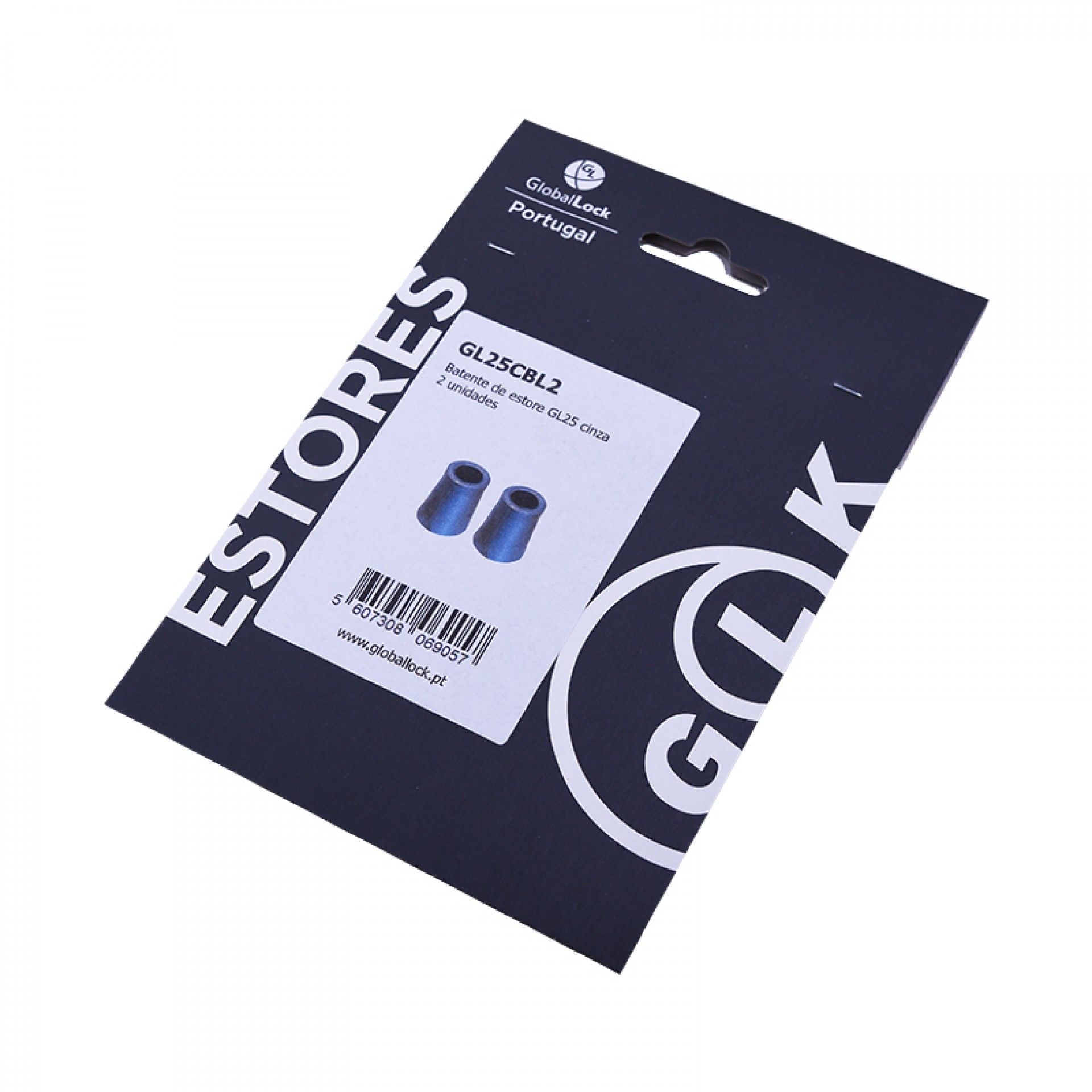 Batente Estore Redondo Pvc Cinza 2unid.