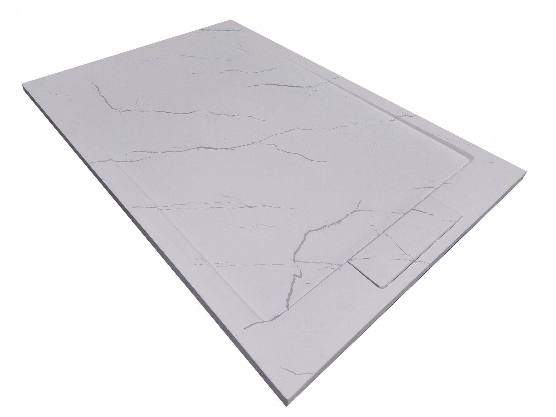 Base Resina 120x80x3.5cm Branco/ Mármore