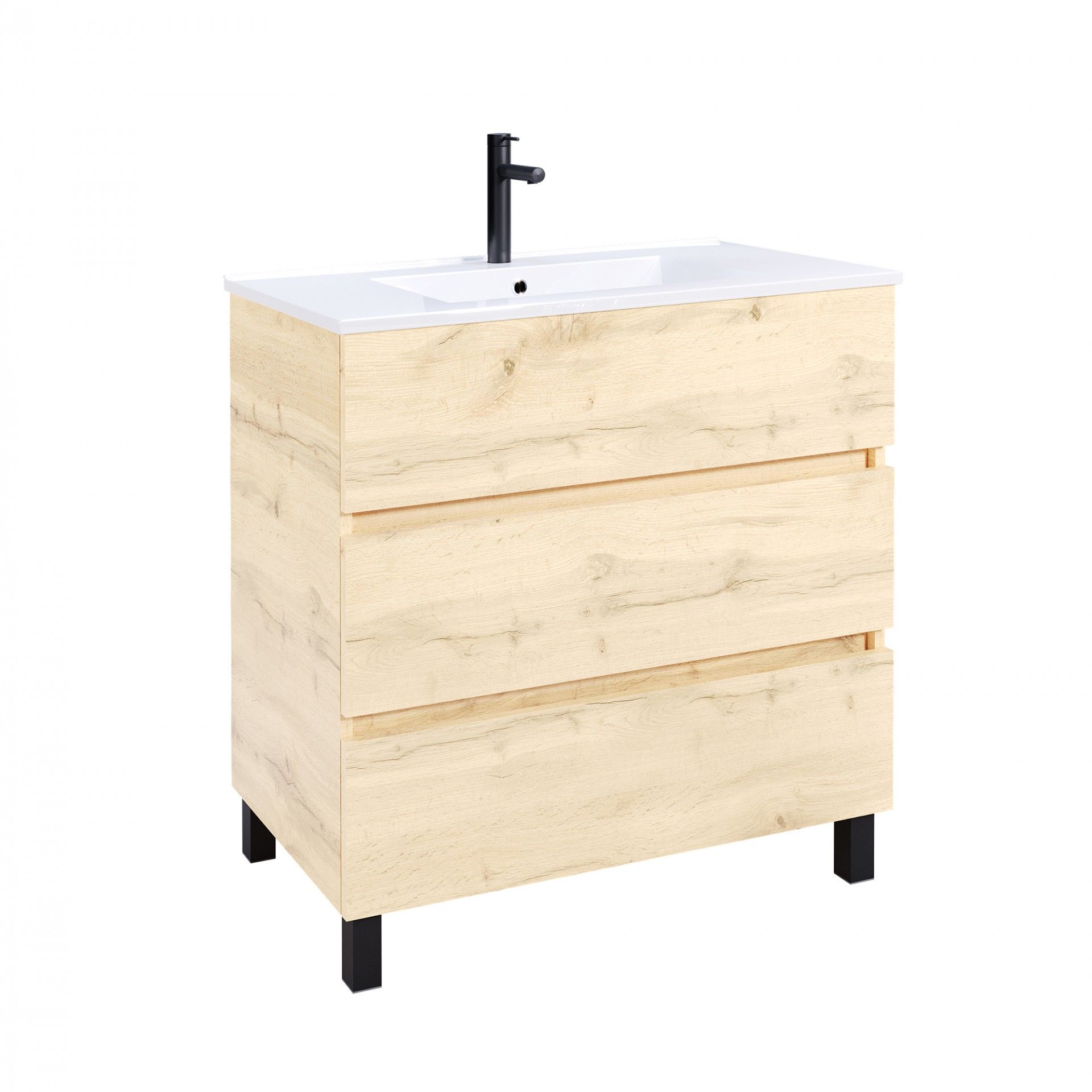 Móvel Timber 3 Gavetas 80cm