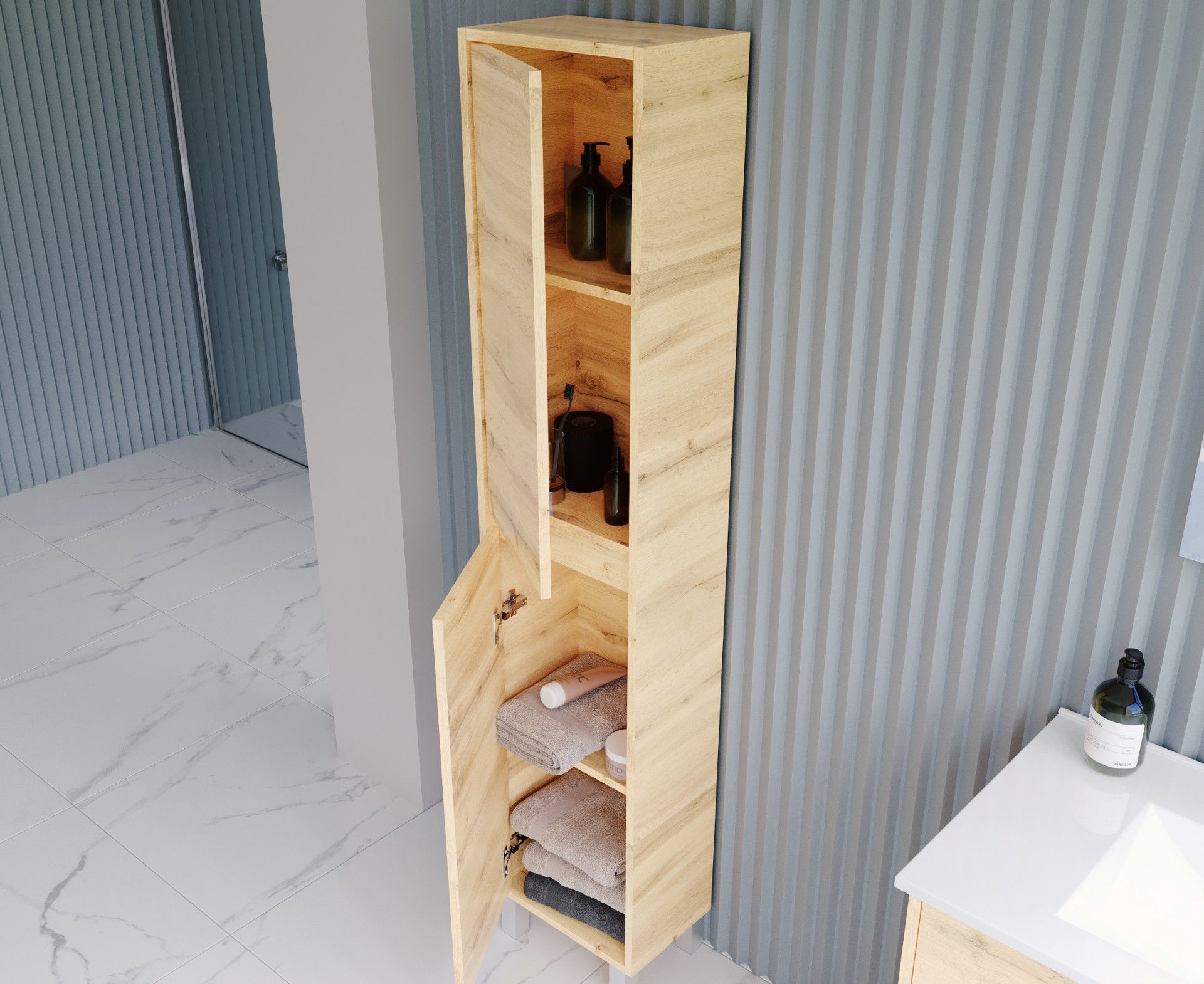 Coluna Auxiliar Hola 160x35x32,5cm Carvalho Hércules