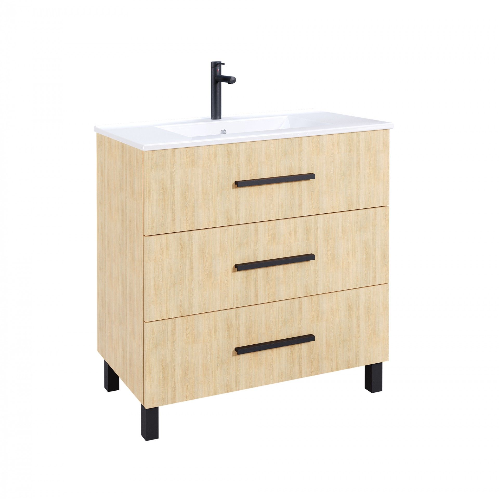 Móvel Best 80x45x80cm 3 gavetas Carvalho Hércules