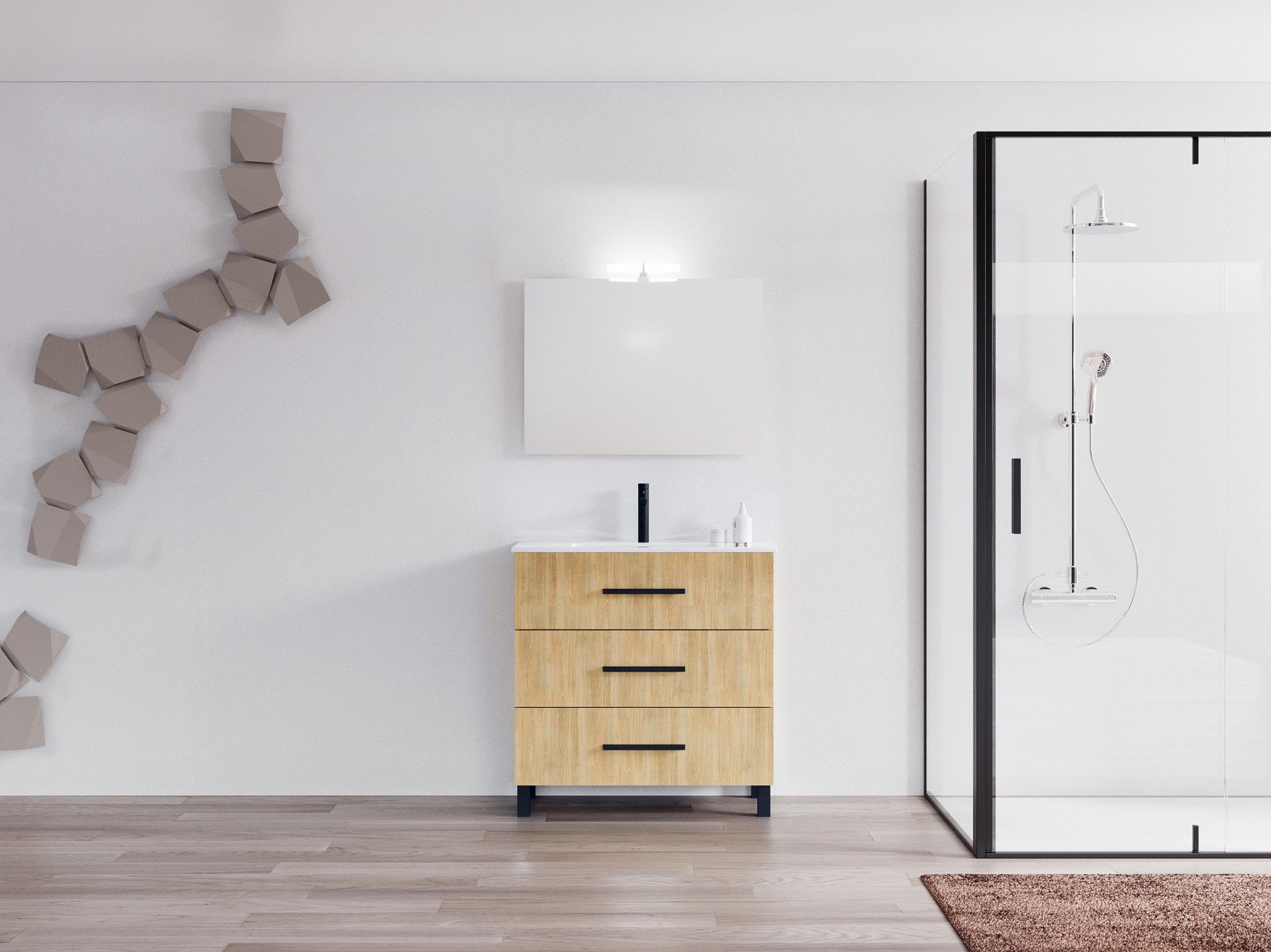 Móvel Best 80x45x80cm 3 gavetas Carvalho Hércules