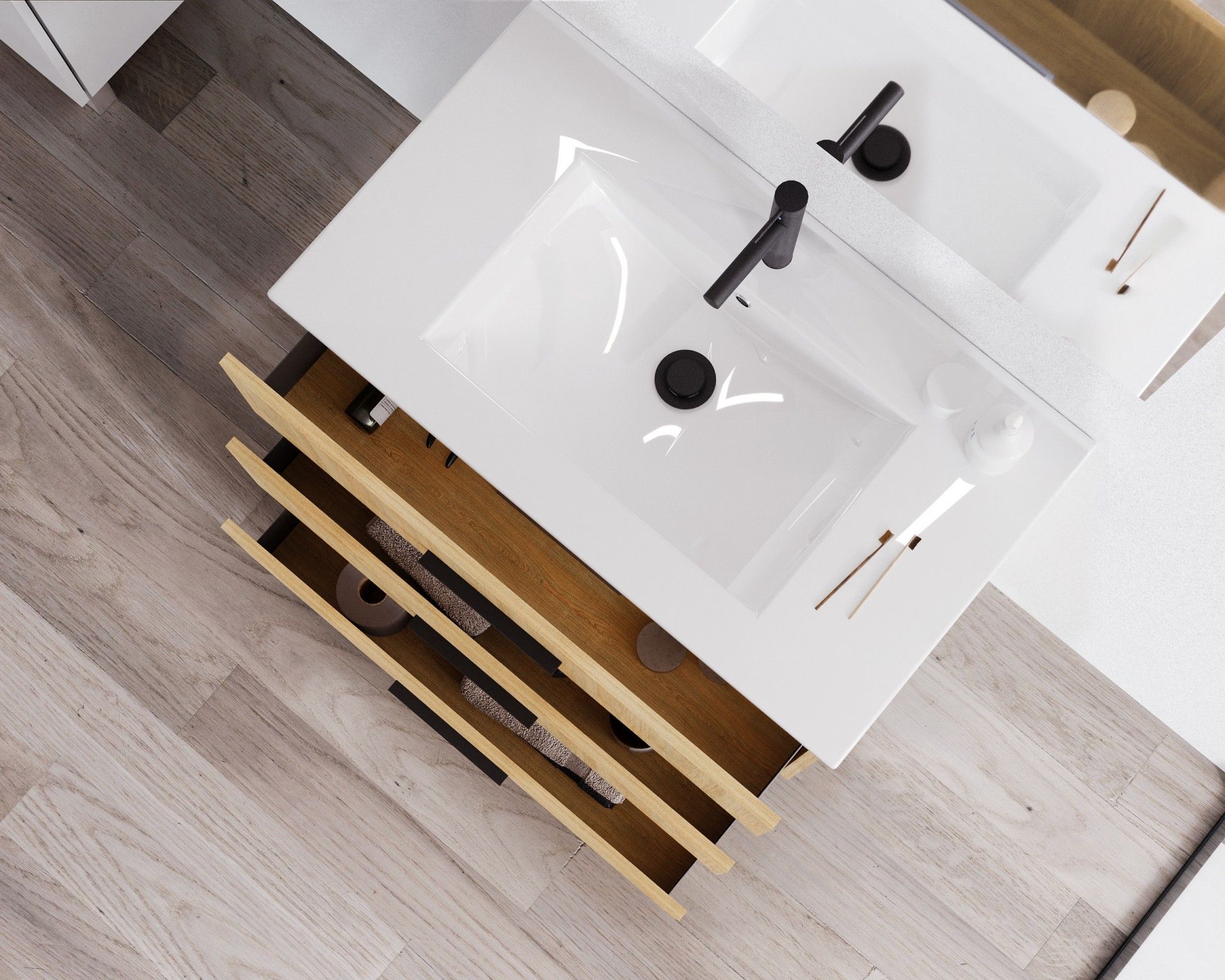 Móvel Best 80x45x80cm 3 gavetas Carvalho Hércules