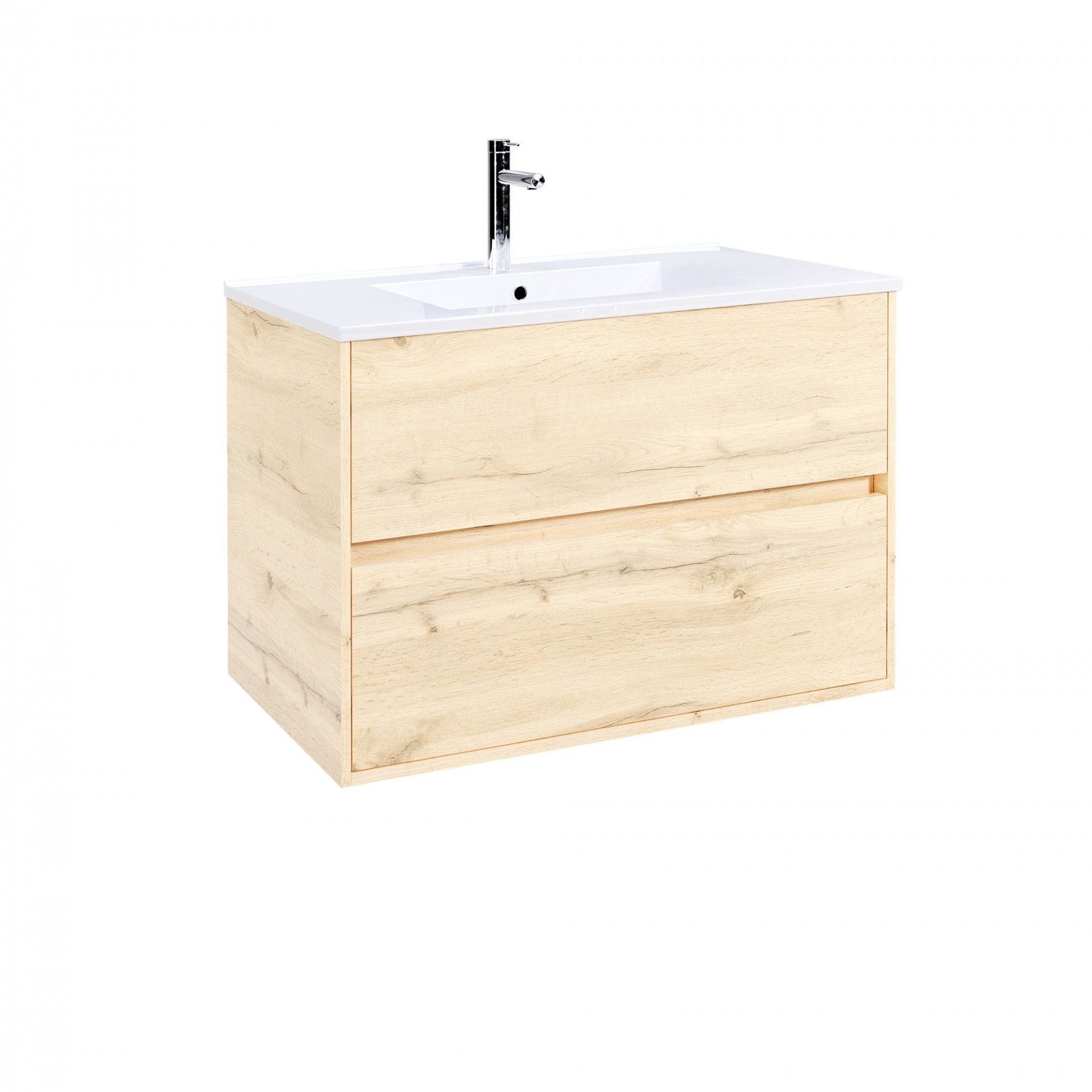 Móvel Atos Suspenso 80x45x55cm 2 gavetas Carvalho Hércules