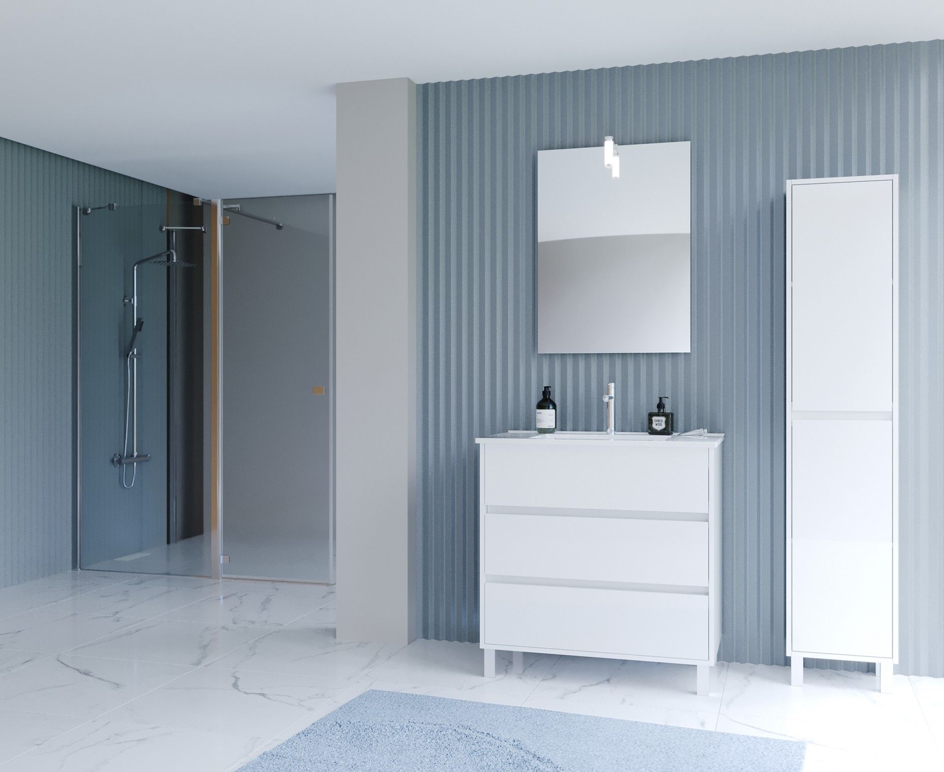 Móvel Atos 80x45x85cm 3 gavetas Branco