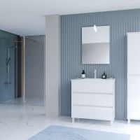 Móvel Atos 80x45x85cm 3 gavetas Branco Móvel Atos 80x45x85cm 3 gavetas Branco