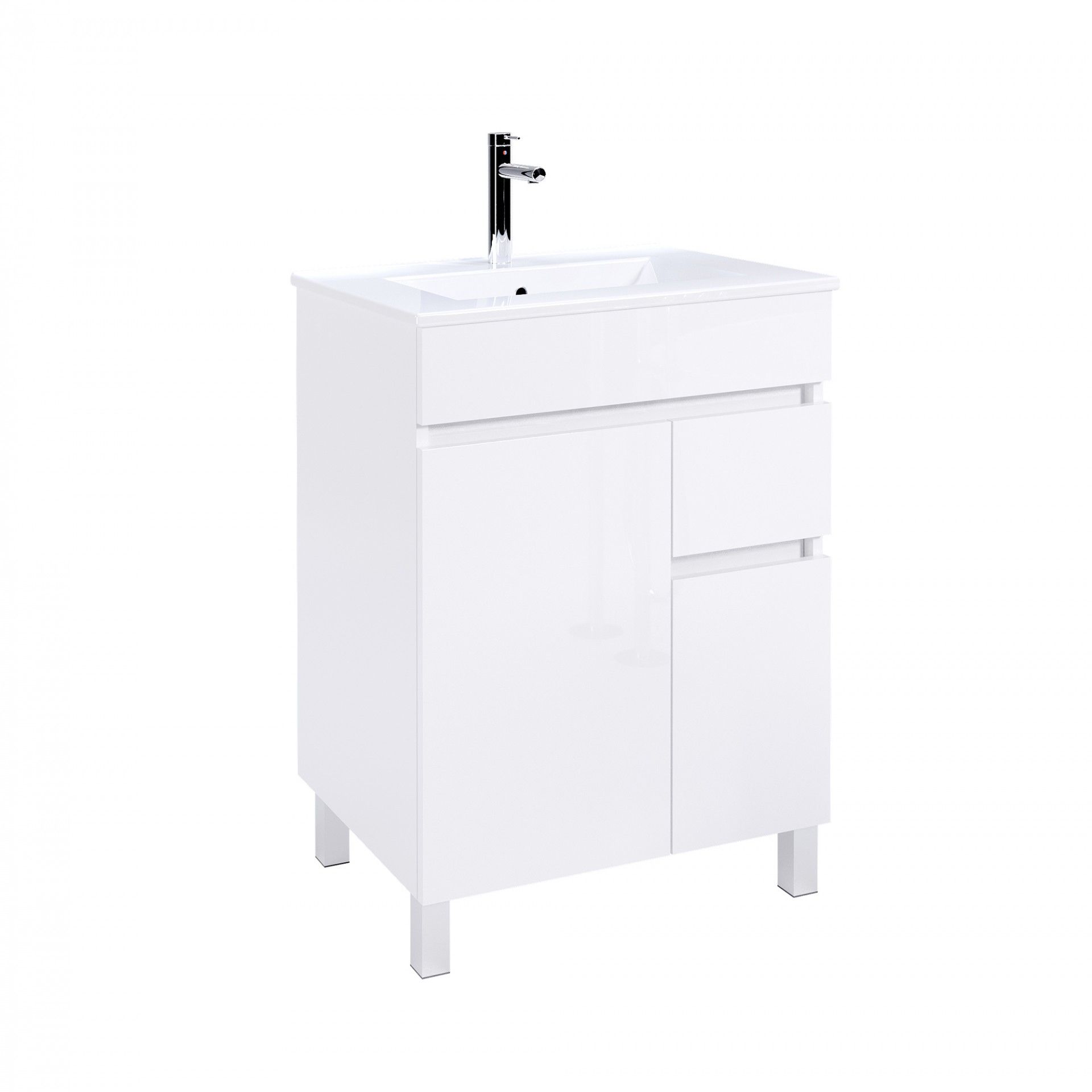 Conjunto Elba (Móvel + Lavatório) 60x45x81cm Branco