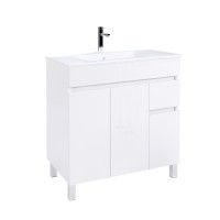Conjunto Elba (Móvel + Lavatório) 80x45x81cm Branco Conjunto Elba (Móvel + Lavatório) 80x45x81cm Branco