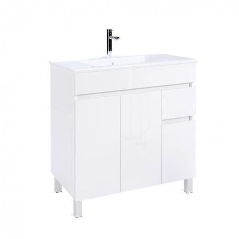 Conjunto Elba (Móvel + Lavatório) 80x45x81cm Branco Conjunto Elba (Móvel + Lavatório) 80x45x81cm Branco