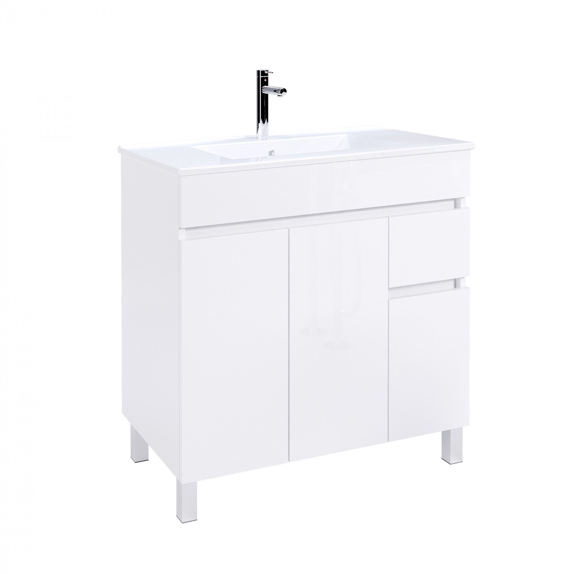 Conjunto Elba (Móvel + Lavatório) 80x45x81cm Branco