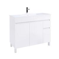 Conjunto Elba (Móvel + Lavatório) 100x45x81cm Branco Conjunto Elba (Móvel + Lavatório) 100x45x81cm Branco