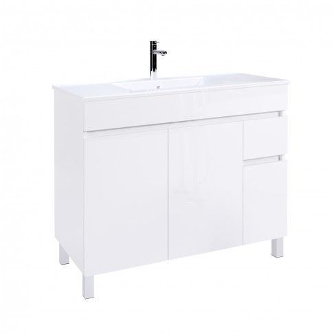 Conjunto Elba (Móvel + Lavatório) 100x45x81cm Branco Conjunto Elba (Móvel + Lavatório) 100x45x81cm Branco