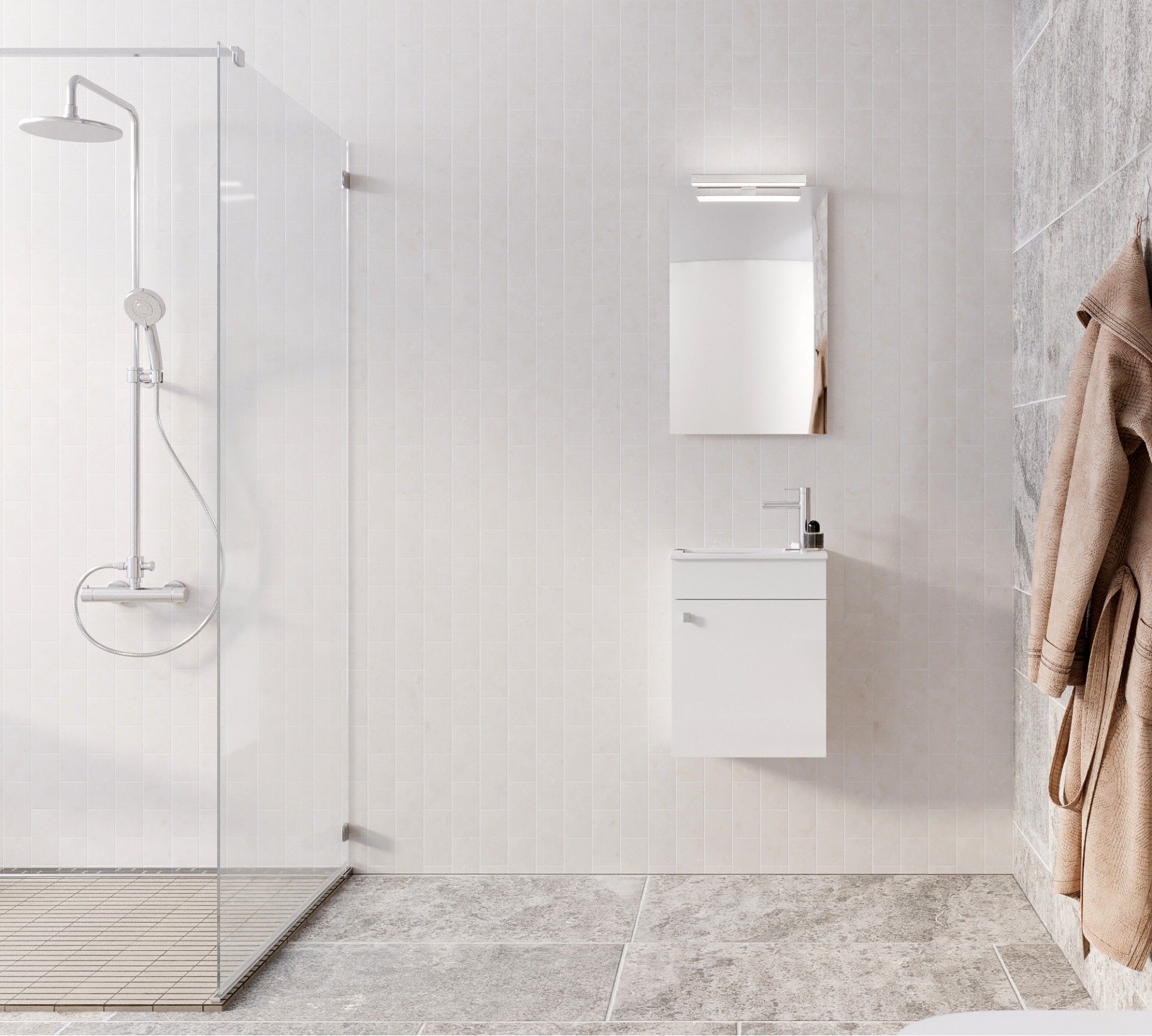 Conjunto Picolo (Móvel + Lavatório) 40x50x22cm Branco