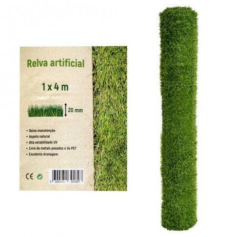 Relva Artificial 20mm 1x4m Verde Relva Artificial 20mm 1x4m Verde