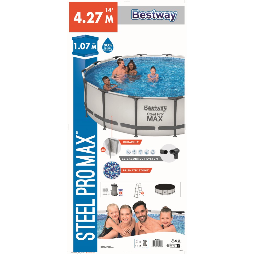 Piscina Redonda 427x107cm Metal