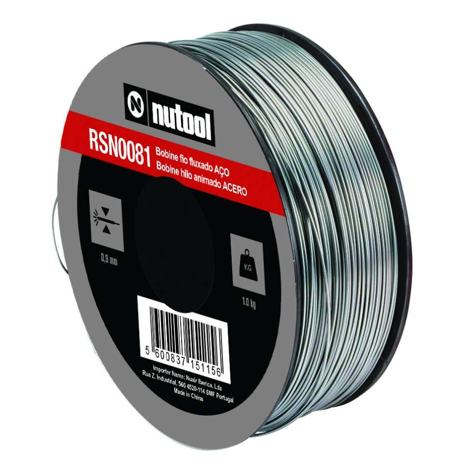 BOBINE FIO FLUXADO 0,9MM AÇOCARBONO 1KG BOBINE FIO FLUXADO 0,9MM AÇOCARBONO 1KG