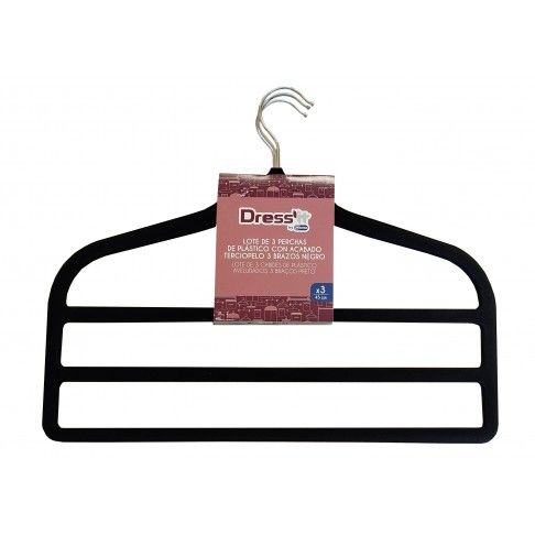 CABIDE P/CALÇAS 3 BRAÇOS PRETO 3UN CABIDE P/CALÇAS 3 BRAÇOS PRETO 3UN