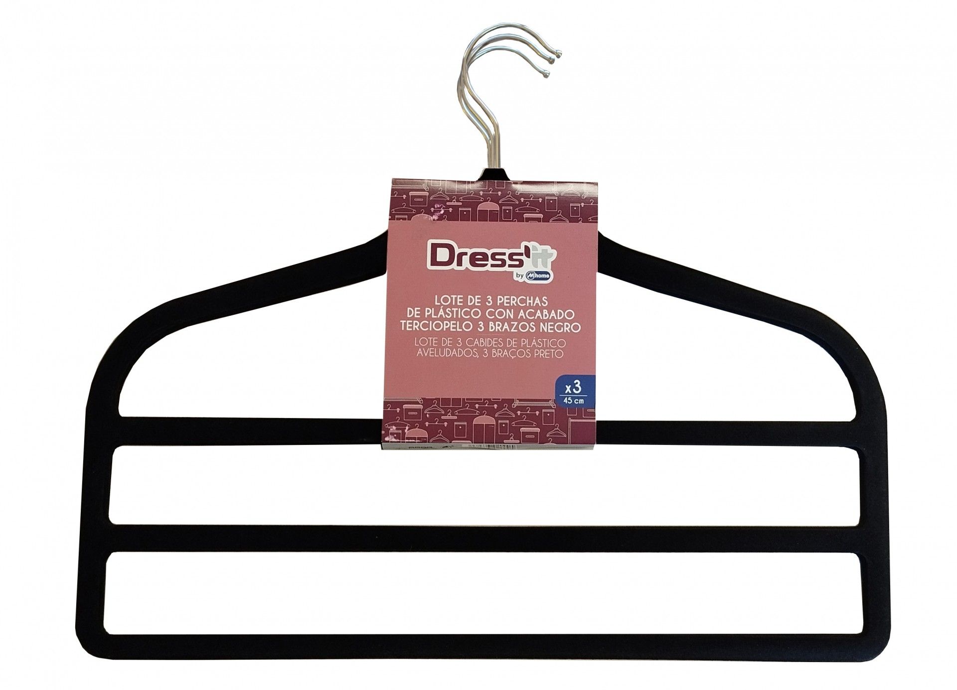 CABIDE P/CALÇAS 3 BRAÇOS PRETO 3UN