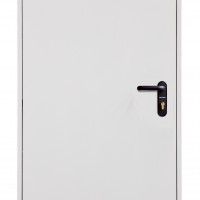 Porta Metal com Grelha Branca Esquerda 80x210cm Porta Metal com Grelha Branca Esquerda 80x210cm