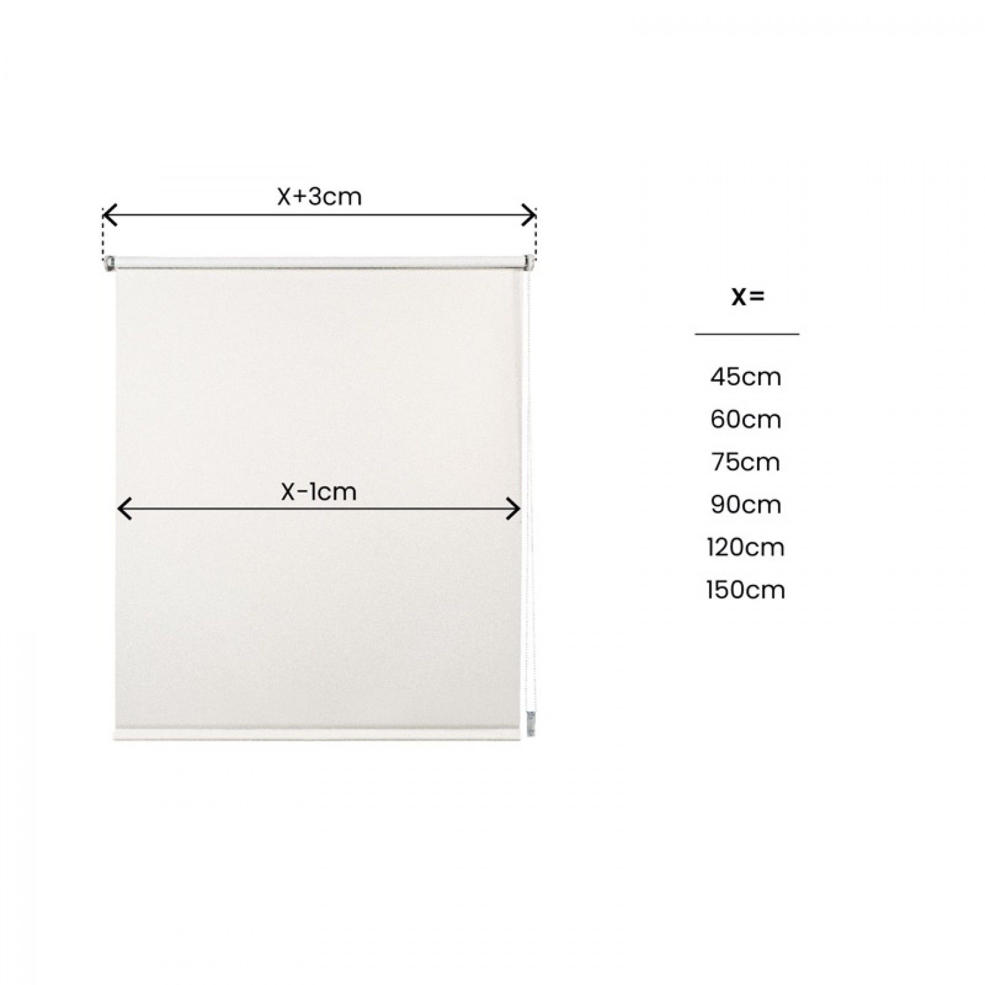 Estore Opaco C&F 60x180cm Branco