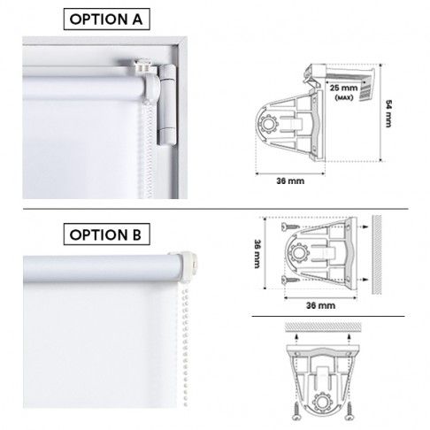 Estore Clip&Fix Trans 60x180cm Branco Estore Clip&Fix Trans 60x180cm Branco