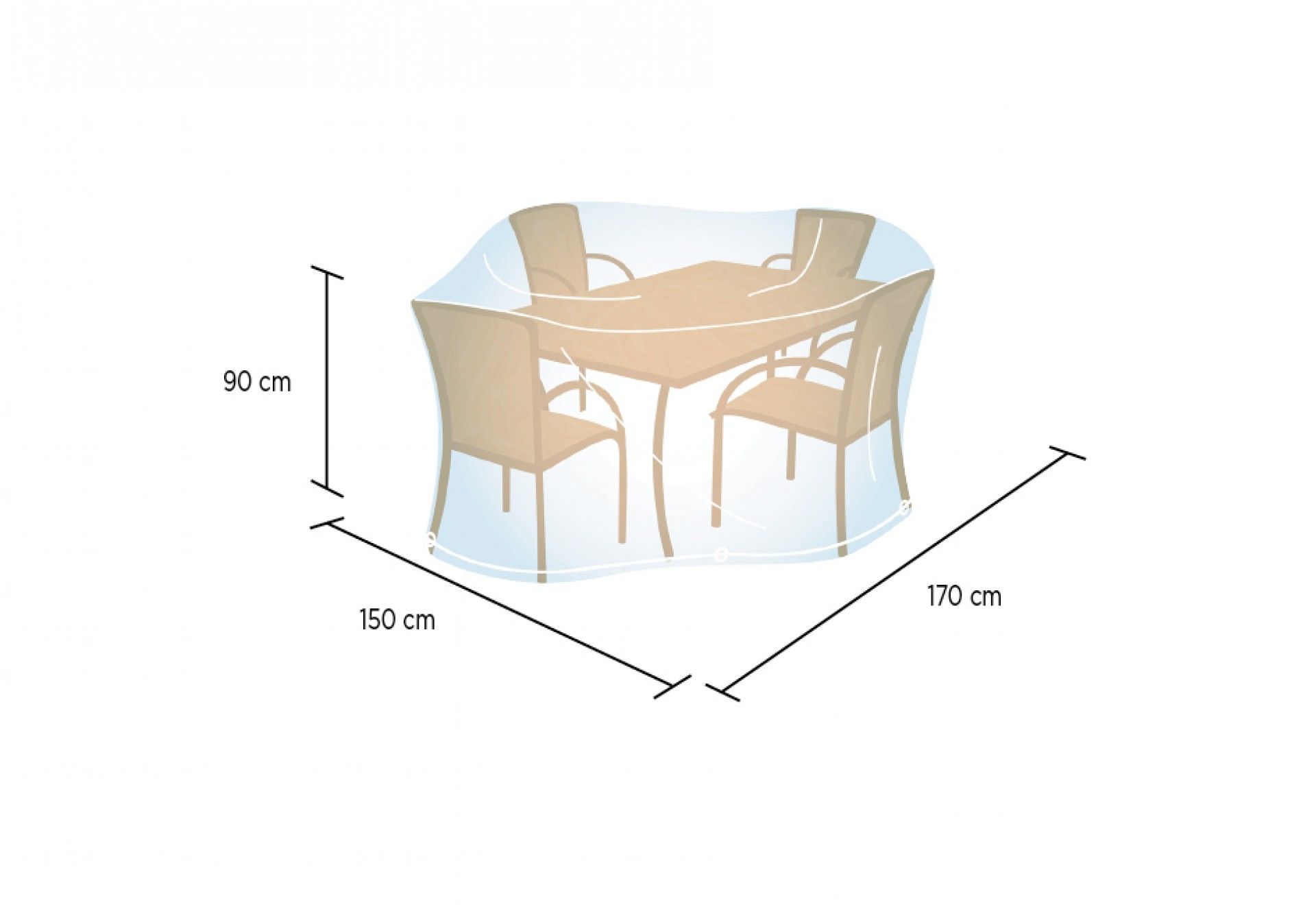 Capa para Mesa Rectangular tamanho M Campingaz