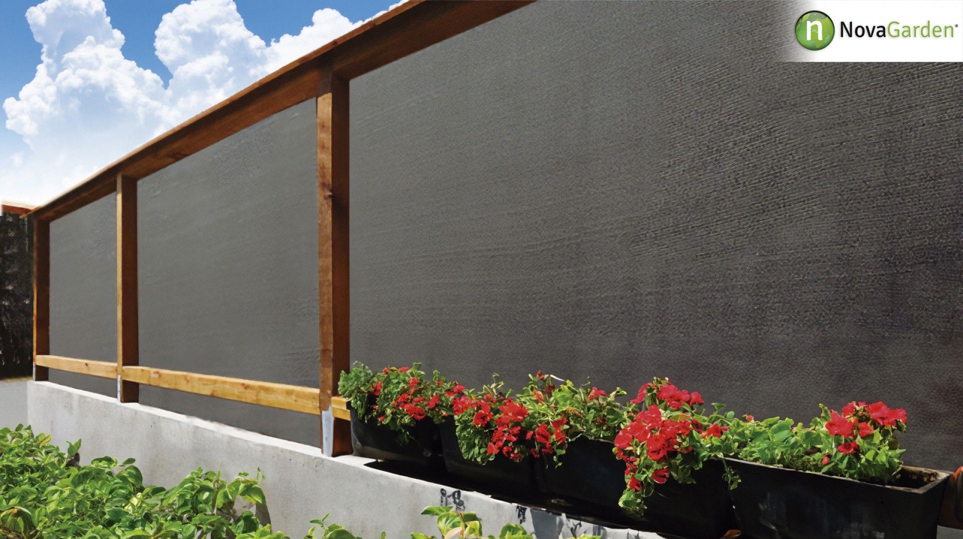 Ocultação Varandas 1x10m Cinza 120gr/M2