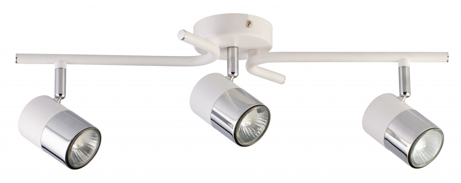 SPOT JELSA 3XGU10 CURVO BRANCO CROMADO