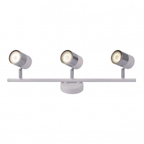 SPOT JELSA 3XGU10 RECTO BRANCO CROMADO SPOT JELSA 3XGU10 RECTO BRANCO CROMADO