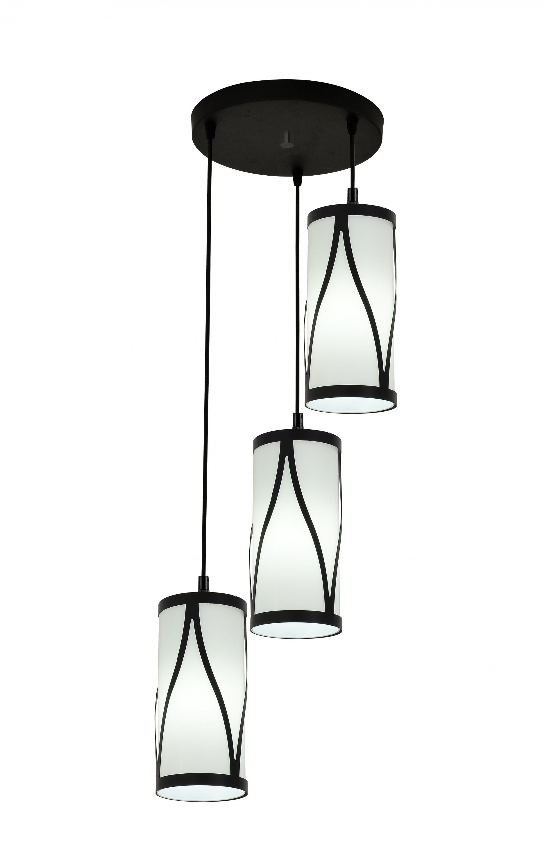 SUSPENSAO BRELA 3XE27 PRETO MATE