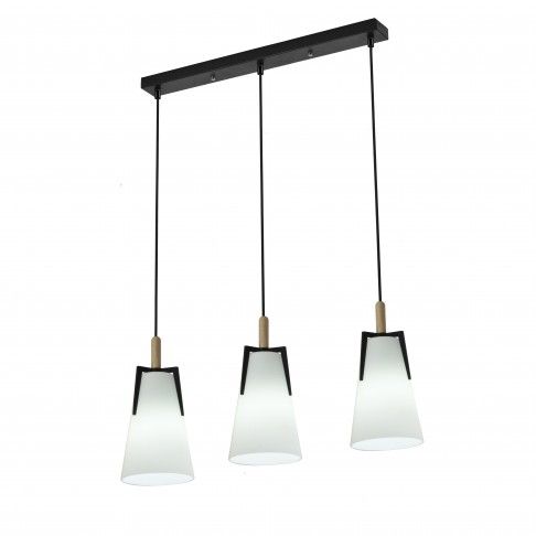 SUSPENSÃO OMIS 3XE27 VIDRO PRETO FOSCO SUSPENSÃO OMIS 3XE27 VIDRO PRETO FOSCO