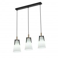 SUSPENSÃO OMIS 3XE27 VIDRO PRETO FOSCO SUSPENSÃO OMIS 3XE27 VIDRO PRETO FOSCO