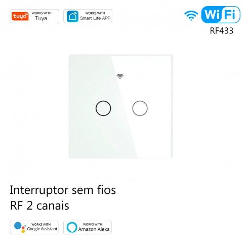 Interruptor Luz 2 Canais Zigbee Interruptor Luz 2 Canais Zigbee