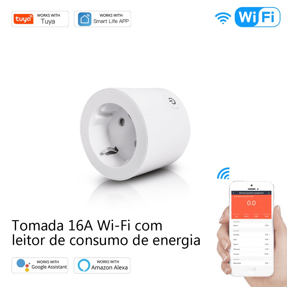 Tomada Wif Com Leitor Consumo 16a Tomada Wif Com Leitor Consumo 16a