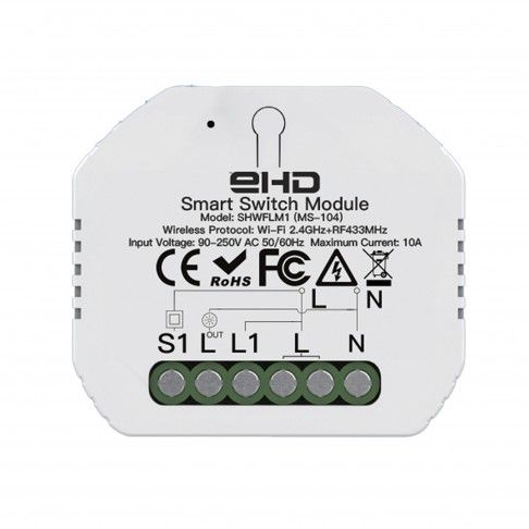 Módulo 1 Canal Wifi+Rf433 Módulo 1 Canal Wifi+Rf433
