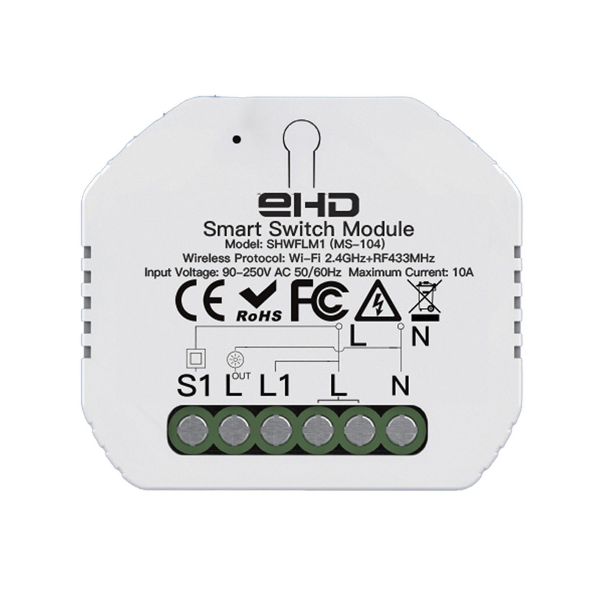 Módulo 1 Canal Wifi+Rf433