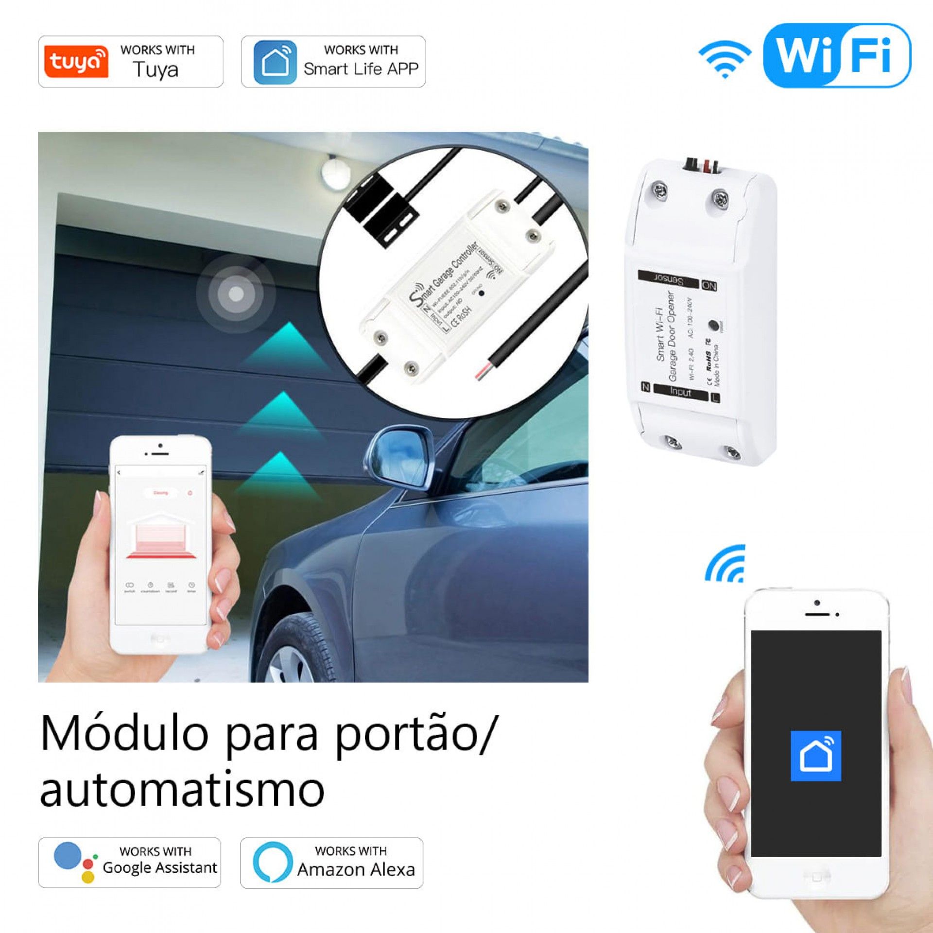 Módulo Portão/Automatismo Wi-Fi