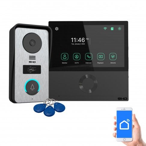 Kit Videoporteiro 7" Wifi Com Bagdes Kit Videoporteiro 7" Wifi Com Bagdes